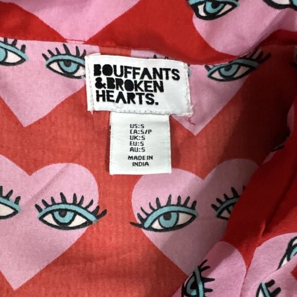 Bouffants & Broken Hearts Women's Pajamas Shorts & Top Relaxed Comfort Size Smal - Picture 2 of 6